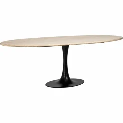 Ovale Eettafel Hampton 230 x 100 cm - Travertin - Loft24.nl