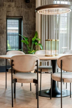 Ovale Eettafel Hampton 230 x 100 cm - Travertin - Loft24.nl