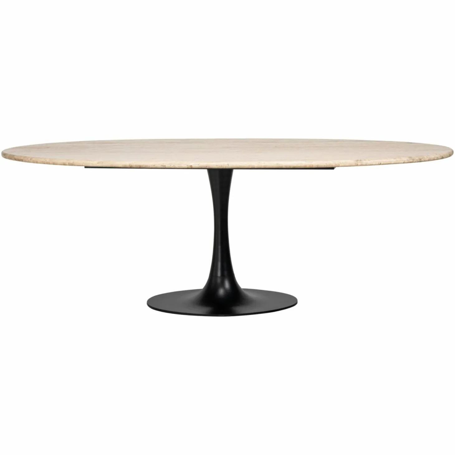 Ovale Eettafel Hampton 230 x 100 cm - Travertin - Loft24.nl