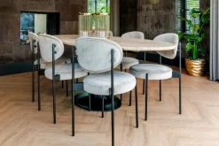 Ovale Eettafel Hampton 230 x 100 cm - Travertin - Loft24.nl