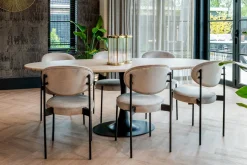 Ovale Eettafel Hampton 230 x 100 cm - Travertin - Loft24.nl