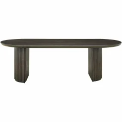 Ovale Eettafel Kingston Eiken 280 x 100 cm - Bruin - Loft24.nl