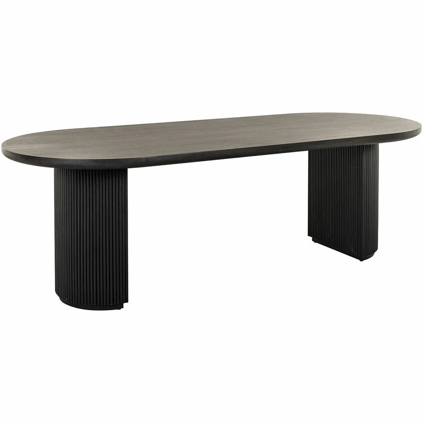Ovale Eettafel Kingston Eiken 240 x 100 cm - Dark Coffee - Loft24.nl