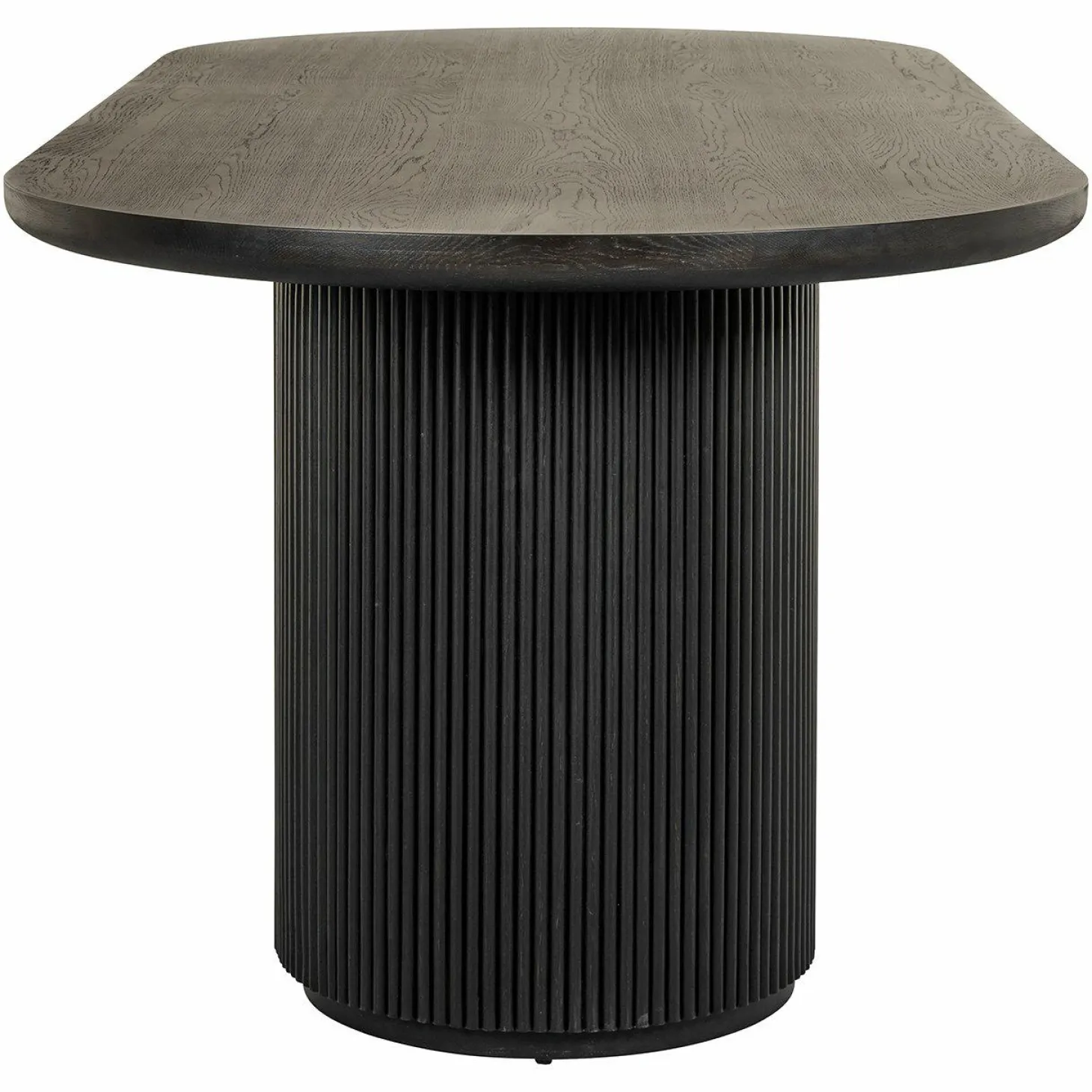 Ovale Eettafel Kingston Eiken 240 x 100 cm - Dark Coffee - Loft24.nl