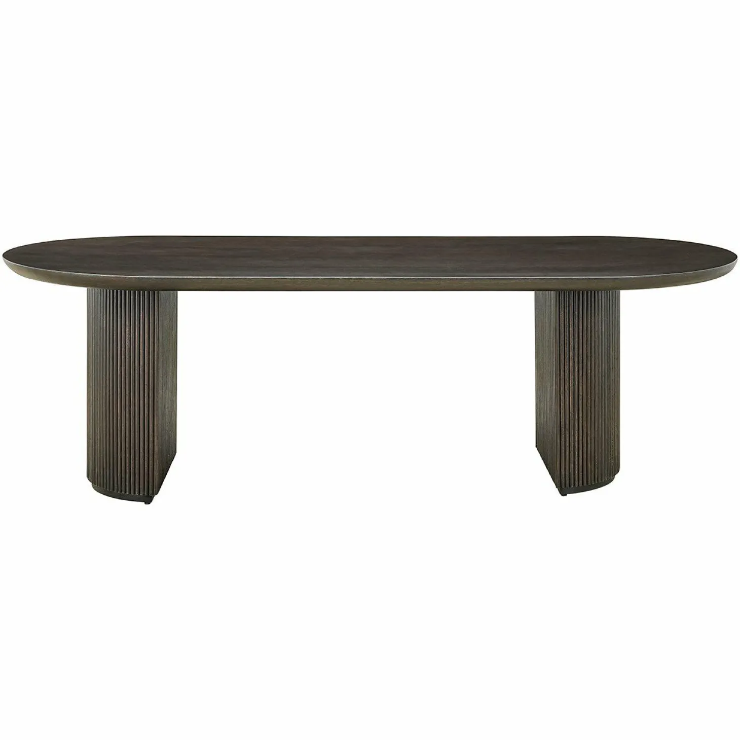 Ovale Eettafel Kingston Eiken 280 x 100 cm - Dark Coffee - Loft24.nl