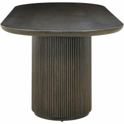 Ovale Eettafel Kingston Eiken 280 x 100 cm - Dark Coffee - Loft24.nl