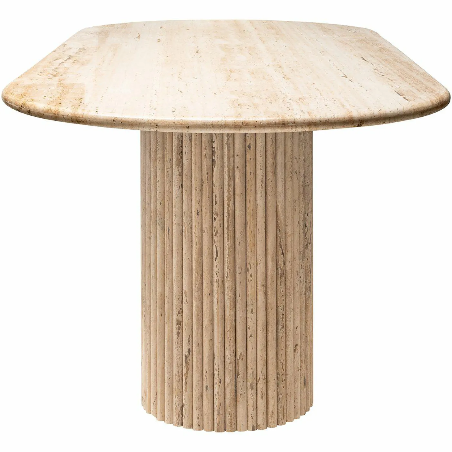 Ovale Eettafel La Cantera 240 x 110 cm - Travertin - Loft24.nl