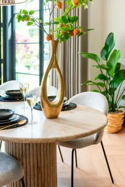 Ovale Eettafel La Cantera 240 x 110 cm - Travertin - Loft24.nl