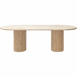 Ovale Eettafel La Cantera 240 x 110 cm - Travertin - Loft24.nl
