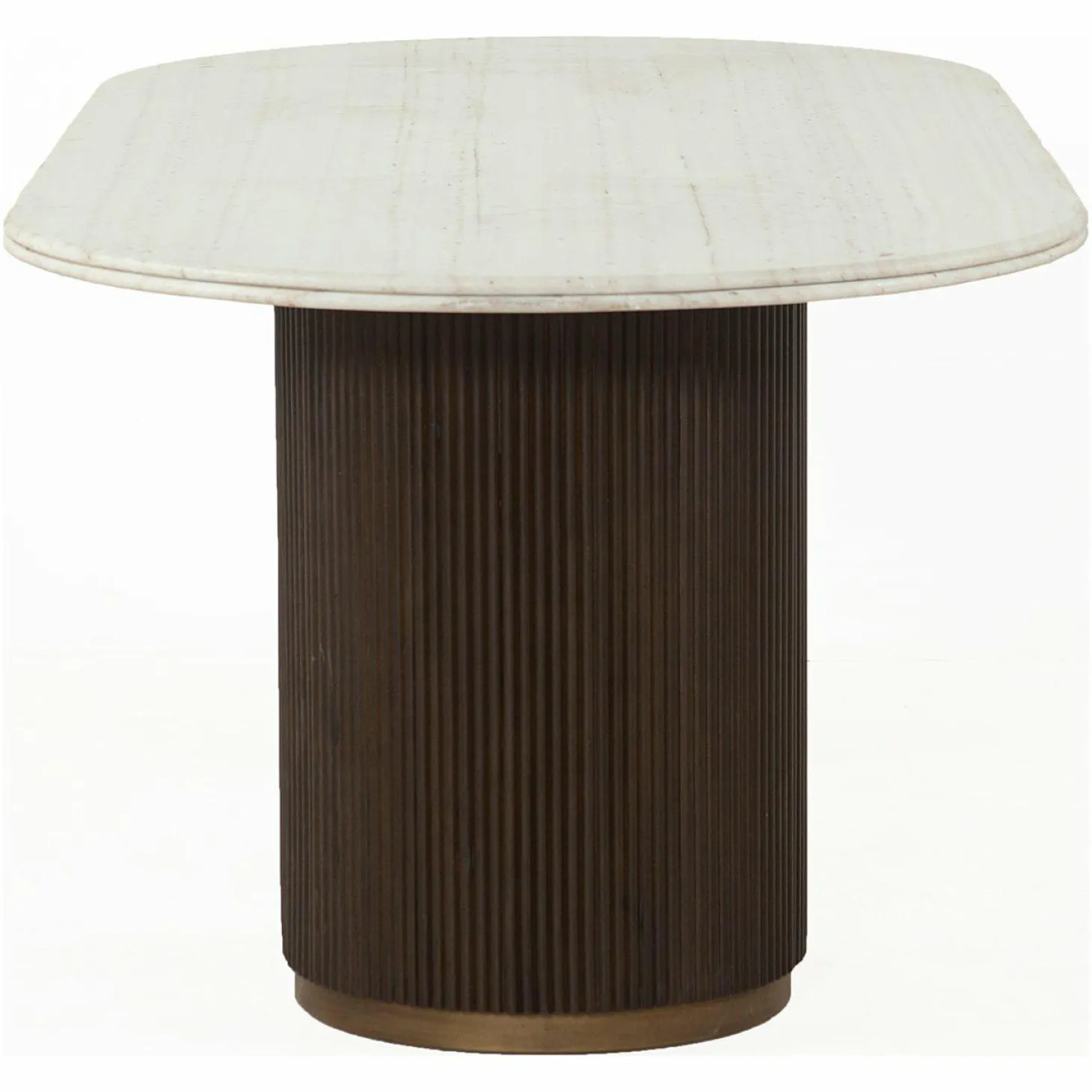 Ovale Eettafel Mayfield Marmer 210 x 100 cm - Bruin - Loft24.nl