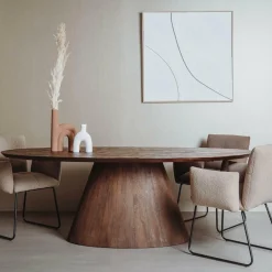 Ovale Eettafel Premana Mangohout Bruin - 240cm - Loft24.nl