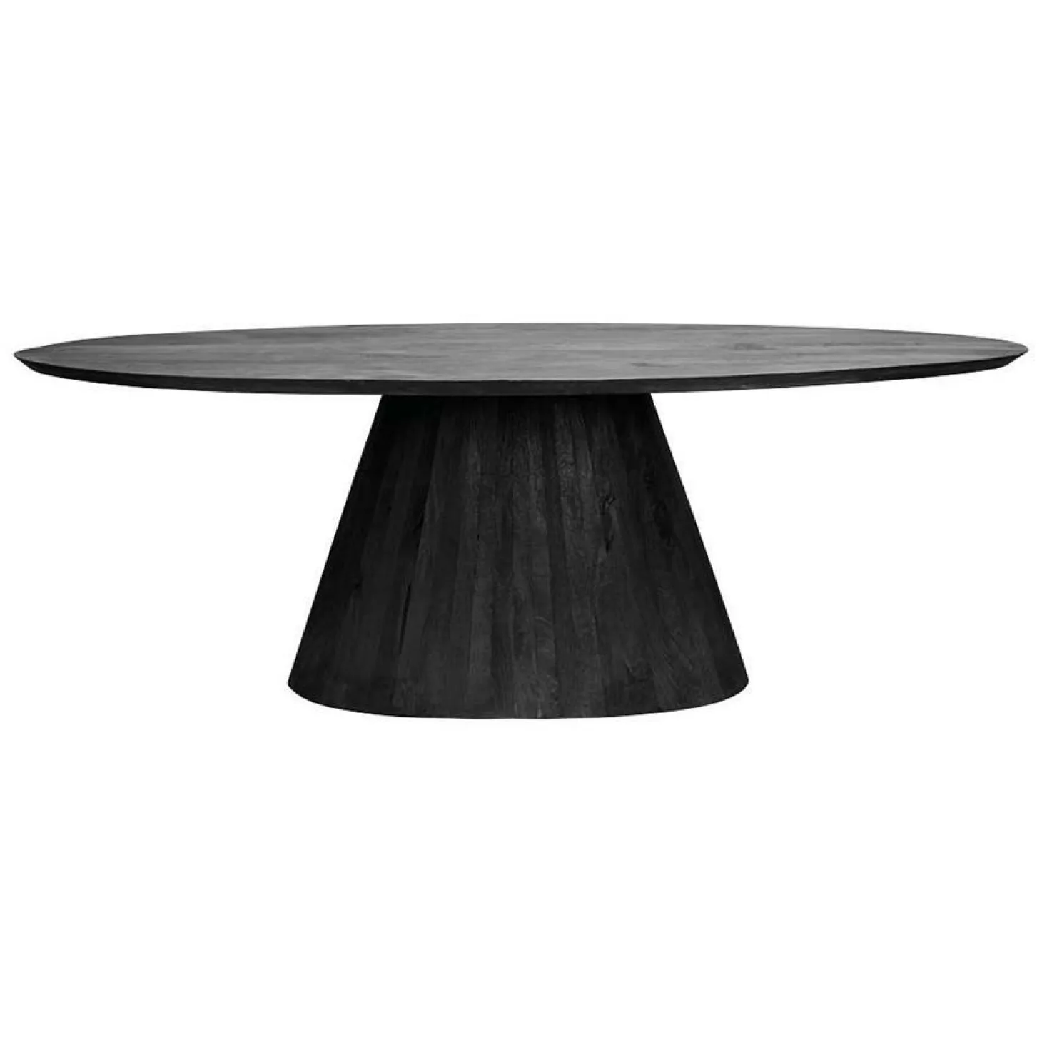 Ovale Eettafel Premana Mangohout Zwart - 240cm - Loft24.nl