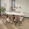 Ovale Eettafel Romano Keramiek in Travertin-look 215 x 105cm - Loft24.nl