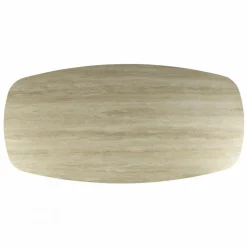 Ovale Eettafel Romano Keramiek in Travertin-look 180 x 90cm - Loft24.nl