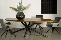 Ovale Eettafel Selva Mangohout 240cm Naturel - Loft24.nl