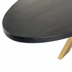 Ovale Eettafel Watson 235 x 110 cm met gouden spinpoot - Loft24.nl