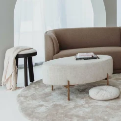 Ovale Hocker Ossana 100 x 65 cm - Loft24.nl