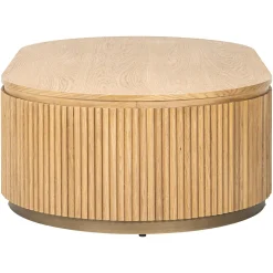 Ovale Salontafel Belfort Eiken 140 cm -Naturel - Loft24.nl