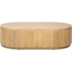 Ovale Salontafel Belfort Eiken 140 cm -Naturel - Loft24.nl