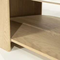 Ovale Salontafel Don Marmer en eikenhout 110 x 60cm - Loft24.nl