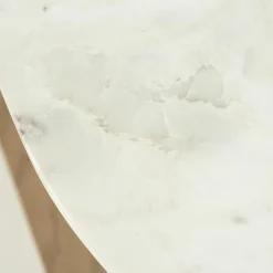 Ovale Salontafel Don Marmer en eikenhout 110 x 60cm - Loft24.nl