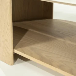 Ovale Salontafel Don Marmer en eikenhout 110 x 60cm - Loft24.nl