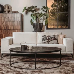 Ovale Salontafel Viola 135 x 75 cm - Zwart - Loft24.nl