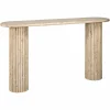 Ovale Sidetable La Cantera Travertin - 160 cm - Loft24.nl