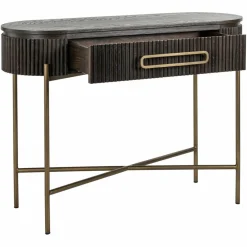 Ovale Sidetable Luxor Eiken - Bruin - Loft24.nl