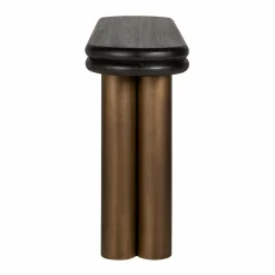 Ovale Sidetable Macaron 160 cm - Zwart rustiek - Loft24.nl