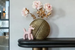 Ovale Sidetable Macaron 160 cm - Zwart rustiek - Loft24.nl