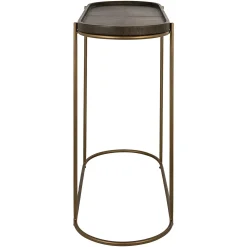 Ovale Sidetable Zillon Leder - 97 cm - Loft24.nl