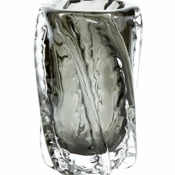 Paragon handgevormde vaas glas antraciet 21x13cm - Loft24.nl