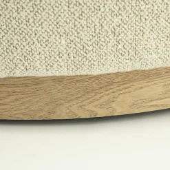 Poef Avah Bouclé 80cm - Beige - Loft24.nl