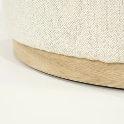 Poef Avah Bouclé 80cm - Beige - Loft24.nl