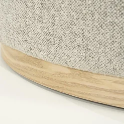 Poef Avah Bouclé 80cm - Taupe - Loft24.nl