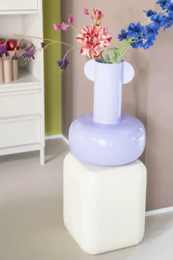 Poef/ Bijzettafel Dixon 34 x 34 cm - Beige - Loft24.nl