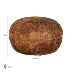 Poef Jace Chenille - Cinnamon - Loft24.nl