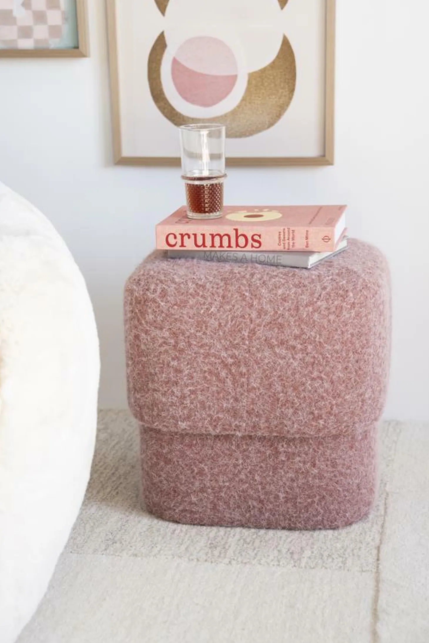 Poef Kelso - roze - Loft24.nl