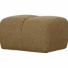 Poef Mojo 45x84x64cm Bouclé Geel/Bruin - Loft24.nl