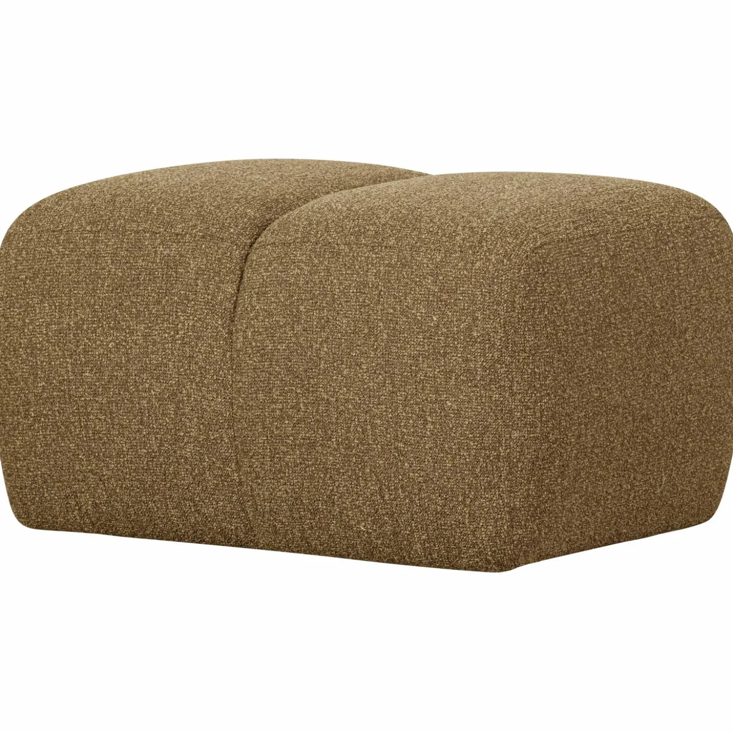 Poef Mojo 45x84x64cm Bouclé Geel/Bruin - Loft24.nl