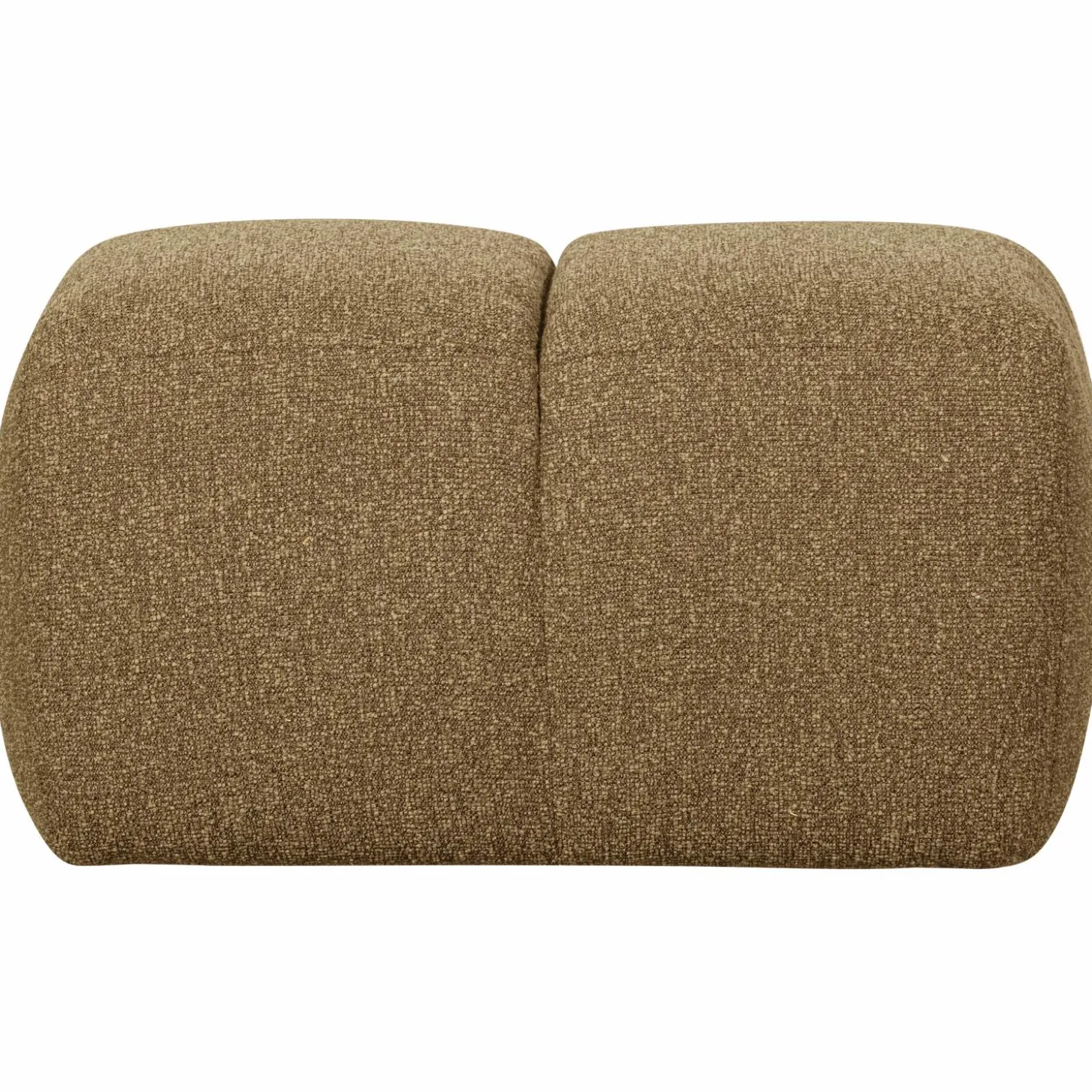 Poef Mojo 45x84x64cm Bouclé Geel/Bruin - Loft24.nl