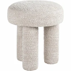 Poef Pommery Chenille - Creme - Loft24.nl