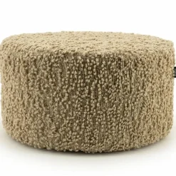 Poef Vista Grof Bouclé 60 x 60 cm - Beige - Loft24.nl