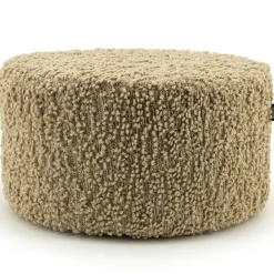 Poef Vista Grof Bouclé 60 x 60 cm - Beige - Loft24.nl