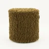 Poef Vista Grof Bouclé 40 x 40 cm - Mosterdgeel - Loft24.nl