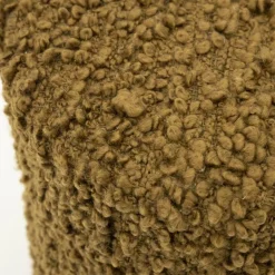 Poef Vista Grof Bouclé 40 x 40 cm - Mosterdgeel - Loft24.nl