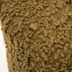 Poef Vista Grof Bouclé 40 x 40 cm - Mosterdgeel - Loft24.nl