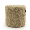 Poef Vista Grof Bouclé 40 x 40 cm - Beige - Loft24.nl