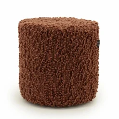 Poef Vista Grof Bouclé 40 x 40 cm - Terracotta - Loft24.nl